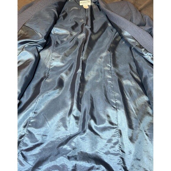 Vintage Pendleton Blazer Womens Size 14 Blue 100% Virgin Wool Jacket Made In USA - Picture 14 of 16